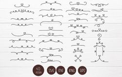 40 heart lines bundle,svg cut files 40 heart lines bundle,svg cut files