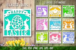 happy easter card bundle svg,bunny card happy easter card bundle svg,bunny card