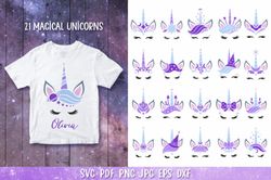 magical unicorn face bundle svg magical unicorn face bundle svg