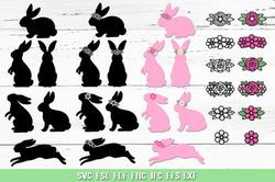 easter bunny silhouette bundle svg easter bunny silhouette bundle svg