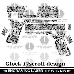 engraving laser designs glock 17 scroll design