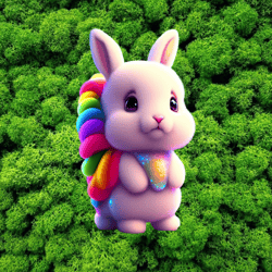 rainbow rabbit png / print / digital png file / children's t-shirt design / 5 in 1 / 1 dollar