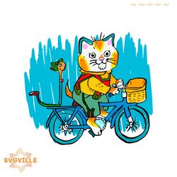 cute cat funny png cat rides a bike png silhouette file