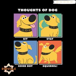 disney pixar up dug thoughts of dog svg cutting file