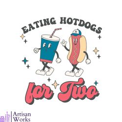 eating hotdogs for two pregnancy announcement svg file