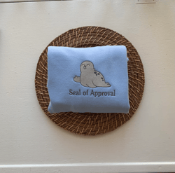 seal of approval embroidered sweatshirt | funny seal meme | seal pun shirt | kawaii sea animal