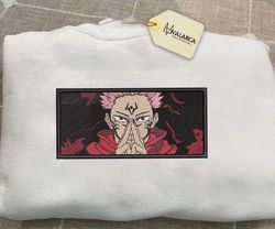 gojo sensei embroidered sweatshirt, unisex embroidered sweatshirt, manga embroidered crewneck, awesome manga