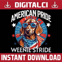 4th Of July Funny Dachsund Weiner Dog Weenie Usa America Png, Dachshund 4th Of July Png, Independence Day, Digital