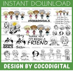 golden girls bundle svg,png,dxf, golden girls clipart, golden girls bundle