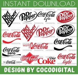 coca cola bundle svg, diet dr pepper bundle logo, coca cola bundle, coca cola bundle cut file, coca cola bundle cricut
