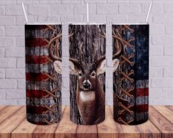 hunting tumbler, camo deer hunting tumbler, hunting skinny tumbler