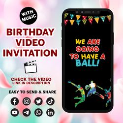 sports animated invitation|sports video invitation|sports birthday video invitation with picture| animated invitation