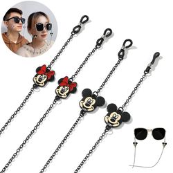disney mickey mouse sunglasses masking chains women eyeglasses chains stitch anti-falling glasses cord necklace