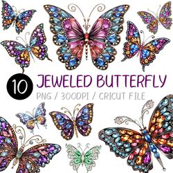jeweled butterfly png | clipart, cubic, jewel, bling bling, diamond, sapphire, ruby, emerald, amber, gold, silver, topaz