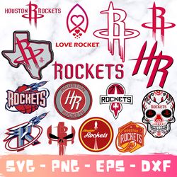 houston rockets nba bundle svg, png, dxf, eps - houston rockets nba logo - instant download