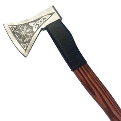 valhalla axe is a handcrafted viking axe that is perfect for camping, hunting, outdoor activities, overall length 17 inc