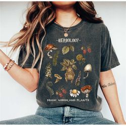 herbology shirts, witchcraft school tshirt, magic wizard plants tshirts, botanical herbology bookish book worm nerd gift