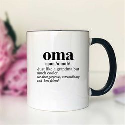 oma noun coffee mug  oma gift   oma mug  gift for oma