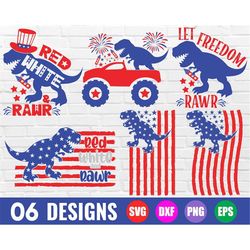 4th of july dinosaur svg, patriotic dinosaur svg, red white and rawr svg, dino american flag svg, kids 4th of july svg,