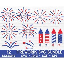 fireworks svg bundle - 4th of july fireworks svg, firecracker svg, fireworks clipart, 4th of july svg, 4th of july png,