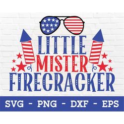 little mister firecracker svg - 4th of july svg, kids 4th of july svg, boys 4th of july svg, 4th of july svg boys, 4th o
