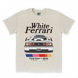 frank ocean blond white ferrar! short sleeve shirt front | blond album | music gift | vintage style tee | blonded | tren