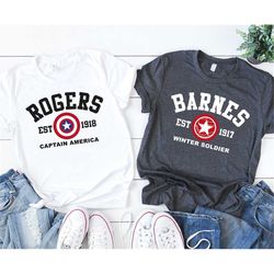 barnes and rogers shirt, captain america winter soldier shirt, steve rogers bucky barnes shirt, barnes 1917, rogers 1918