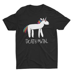 death metal unicorn rainbow, funny unisex tshirt, bella canvas tee, fu