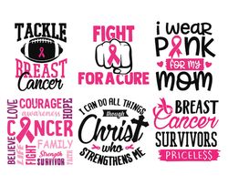 breast cancer awareness bundle svg, cancer awareness svg, breast cancer svg, awareness ribbon svg digital download