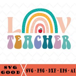 teach love inspire svg, teacher rainbow svg, rainbow svg, school svg, 100 days svg, teacher svg, back to school svg, tea