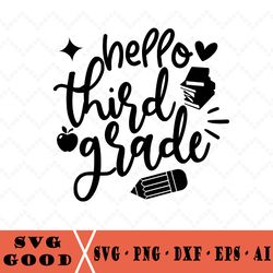 teacher gift, gift for teachers, 3rd grade, third grade teacher svg, back to school svg