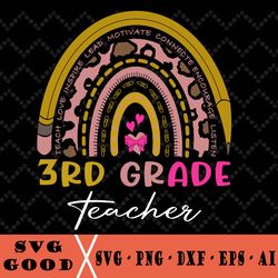 3rd grade teacher, back to school svg, third grade teacher svg, teacher gift, gift for teachers, 3rd grade