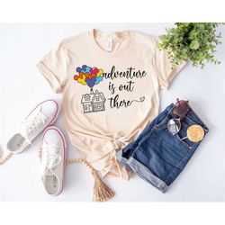 adventure is out there shirt, adventure balloon t-shirt, holiday shirt, disney world vacation, mickey balloon tee, disne