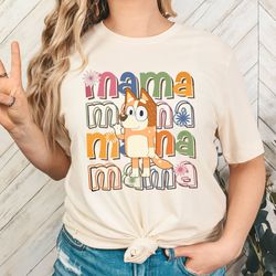 bingo mama character shirt, bluey and bingo funny mom shirts, bluey shirt, bingo shirt