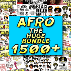 1500 afro black girl magic svg bundle, tshirt, cut file cricut, black woman svg, boss lady svg