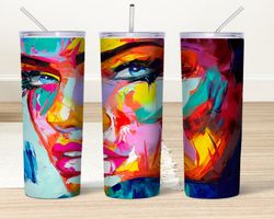 artistic girl tumbler, artistic girl skinny tumbler