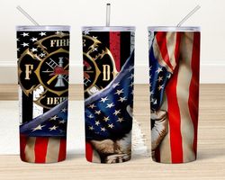 fire fighter american flag tumbler, fire fighter american flag skinny tumbler