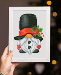 snowman, cross stitch pattern, christmas cross stitch, gnome cross stitch, snowman cross stitch