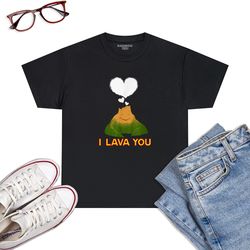 funny quote i lava you t-shirt royal blue