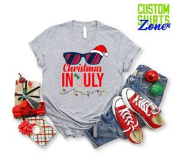 summer christmas in july shirt,summer party shirt,summer holiday family gift,xmas noel summer tshirt,funny summer shirt,