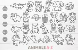 Animals a-Z for Kid Bundle SVG Cut File