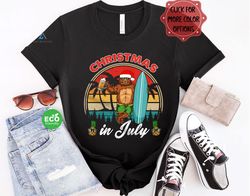 bear drinking at the beach christmas in july tshirt, summer christmas beer shirt, hawaii bear summer vacation tee, july