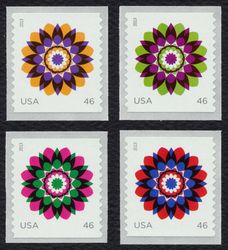 100 kaleidoscope flowers 2013 unused us forever first class flowers wedding invitation celebration anniversary envelope