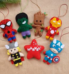 avengers baby superhero christmas ornament plush guardians of the galaxy inspired plush ornaments groot thor