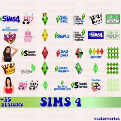 sims inspired 4 svg bundle, sims svg files for cricut, sims family design bundle, the sims 4 cut file, sims png, 150 /
