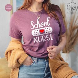 school nurse shirt, custom nurse shirt, gift for nurse, school nurse tee, nursing grad gift, personalized gifts, nursing