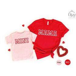 mama mini onesie toddler, mama & me valentine shirt, valentine mom gift, baby valentine shirt, gift for mom valentine, v