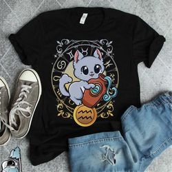 aquarius shirt, aquarius cat zodiac shirt, aquarius gift, aquarius cat, zodiac sign shirt, aquarius astrology cat gift,