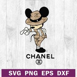 mickey disney chanel logo svg, mickey michael jackson svg, chanel mickey logo svg cut file