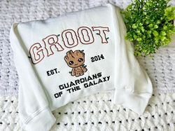 movie embroidered sweatshirt, inspired guardians of the galaxy embroidered sweatshirt, i am groot embroidered sweatshirt